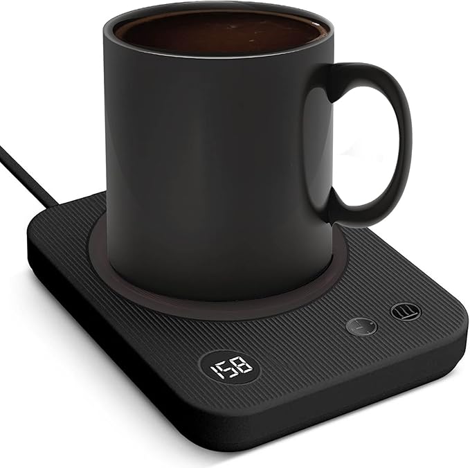 جهاز تدفئة الاكواب، 3 اعدادات لدرجة الحرارة مع اغلاق تلقائي، سخان كوب للمكتب مع سيليكون مضاد للحروق، يناسب مختلف الاكواب والشموع والكاكاو والشاي